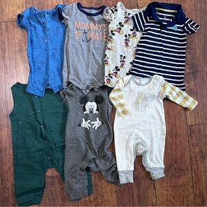 12 month romper bundle - Disney Mickey Mouse etc